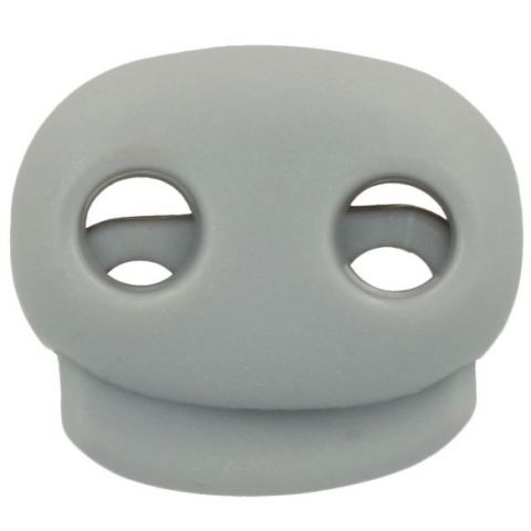 Cord Stopper Two-hole Grey