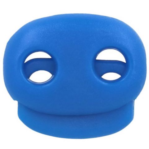Cord Stopper Two-hole Cobalt