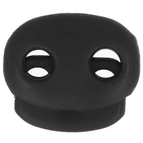 Cord Stopper Two-hole Black 