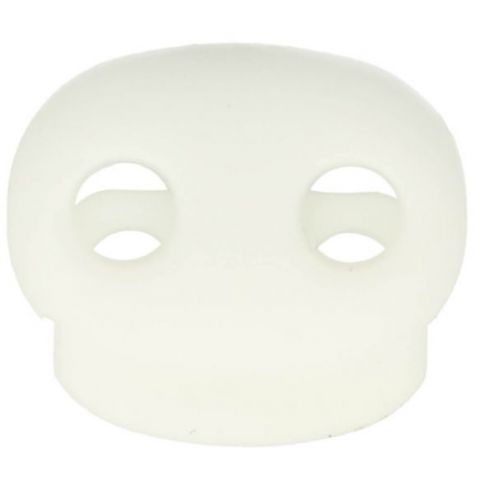 Cord Stopper Two-hole White