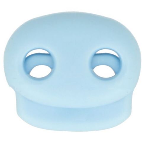 Cord Stopper Two-hole Light Blue