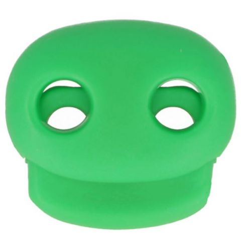 Cord Stopper Two-hole Green