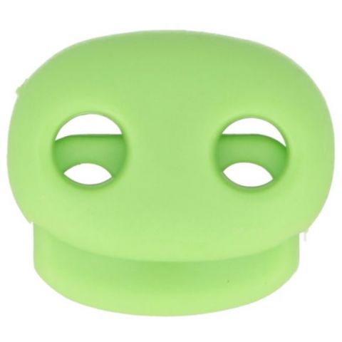 Cord Stopper Two-hole Lime