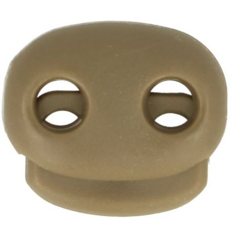 Cord Stopper Two-hole Taupe